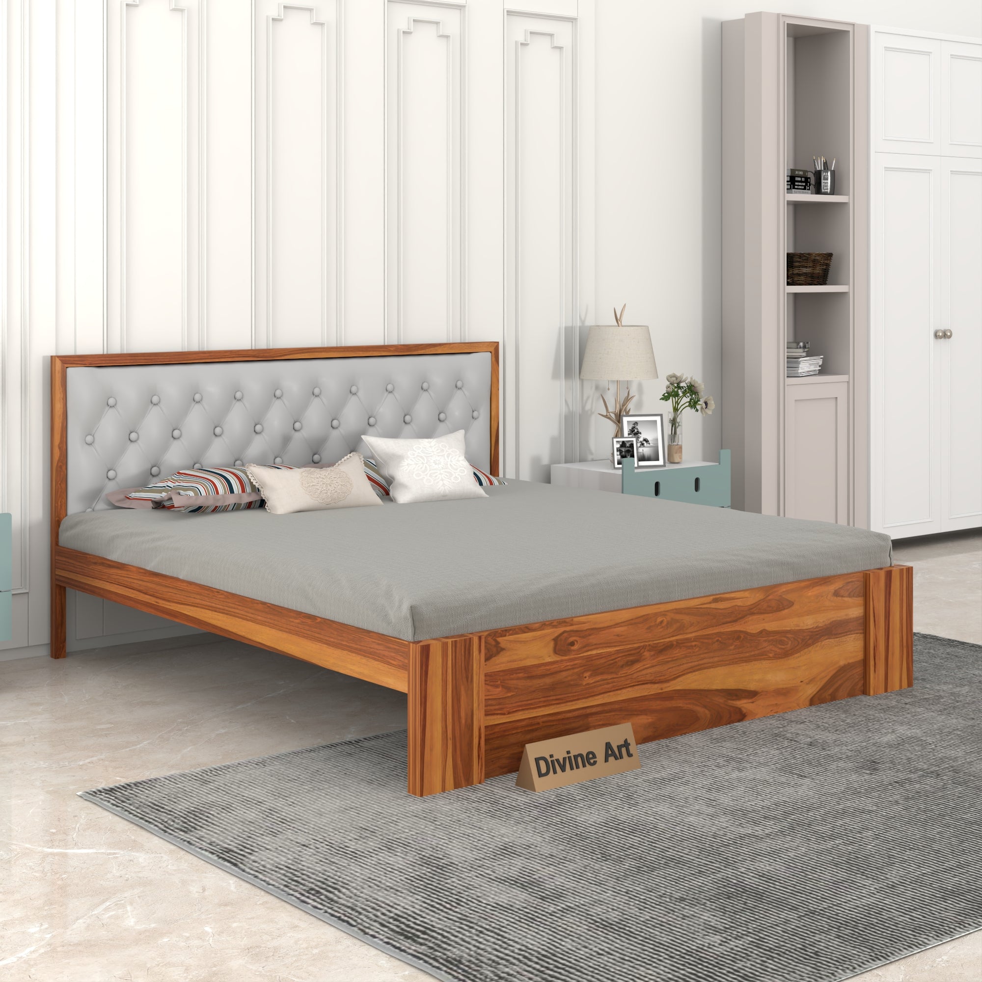 Solid Sheesham Wood queen size Bed without storage