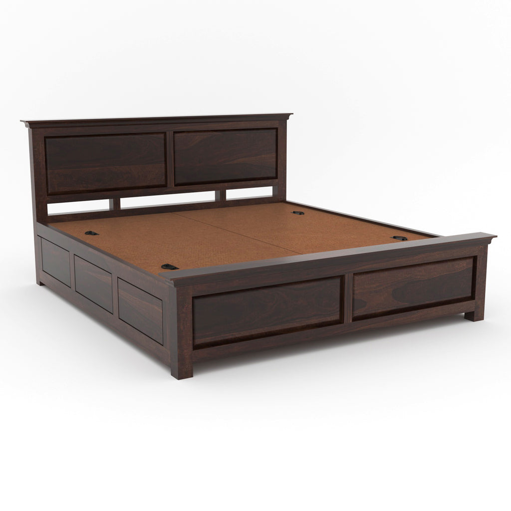Cyrvion Solid Sheesham Wood King Size Bed