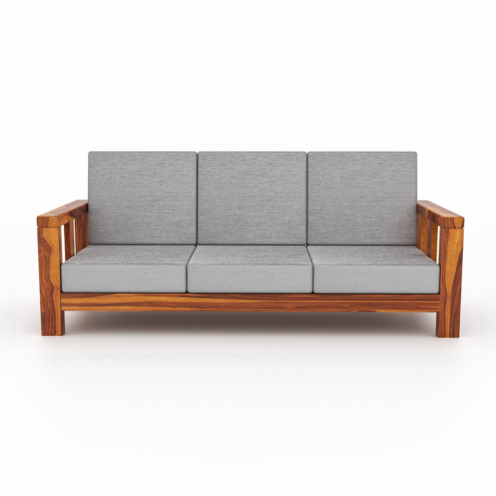 Premium Solid Sheesham Wood 6 Seater Wooden Sofa Set (3+2+1)