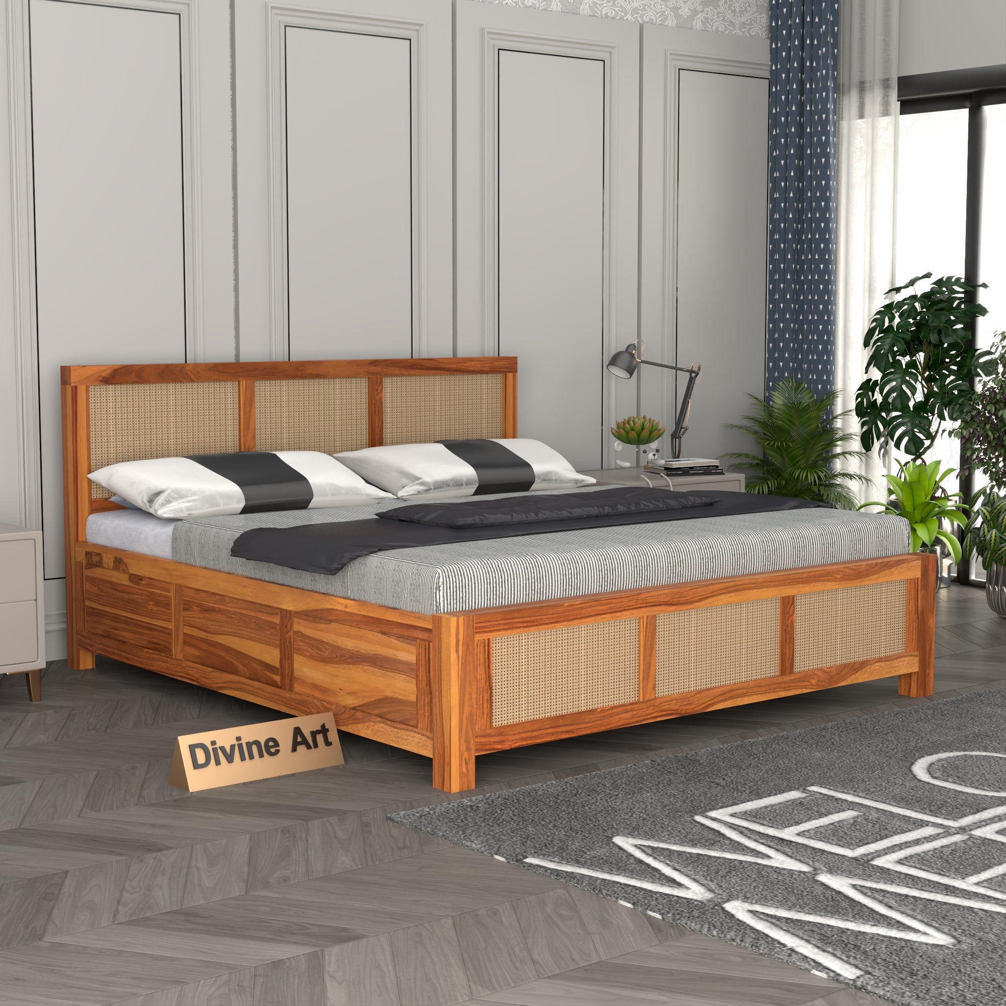 Solid Sheesham Wood king size bed