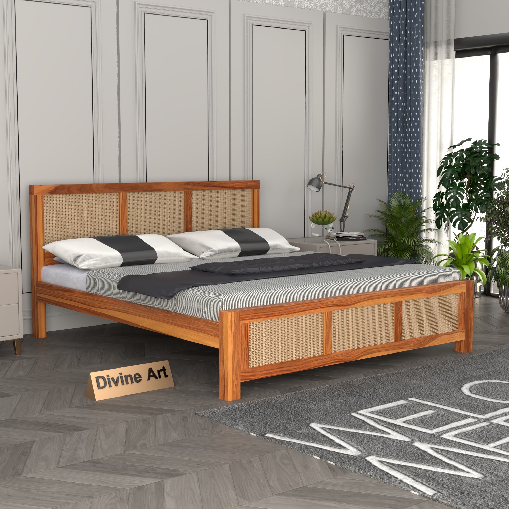 Solid Sheesham Wood king size bed