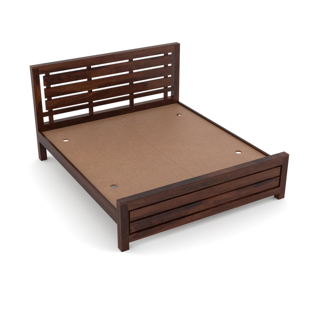 Solid Sheesham Wood Queen size Bed without storage