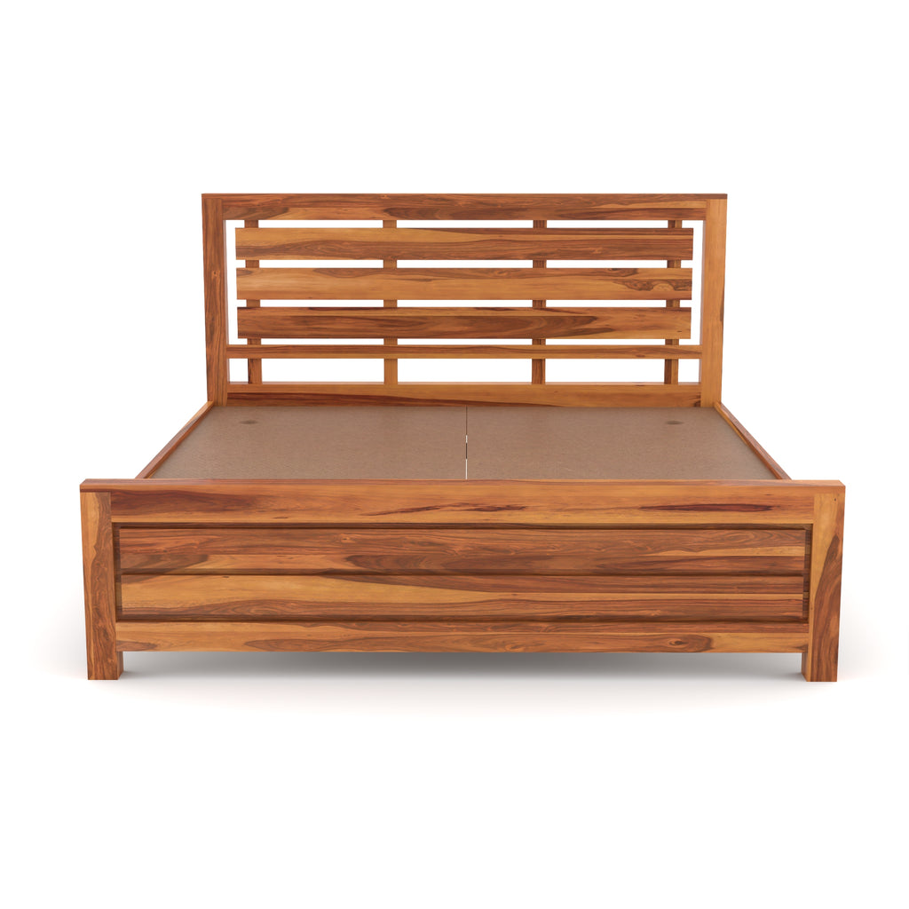 Solid Sheesham Wood king size bed without storage