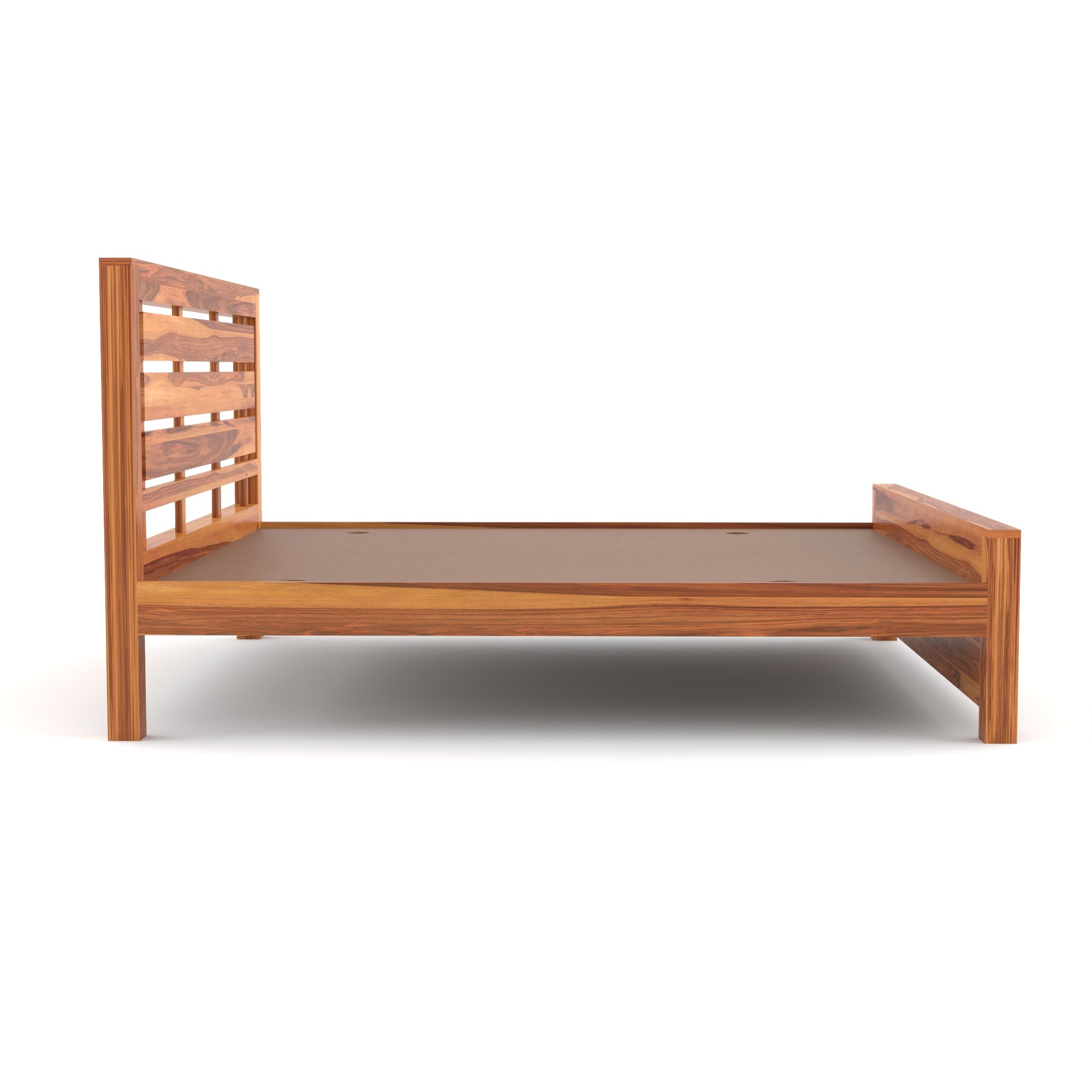 Solid Sheesham Wood king size bed without storage