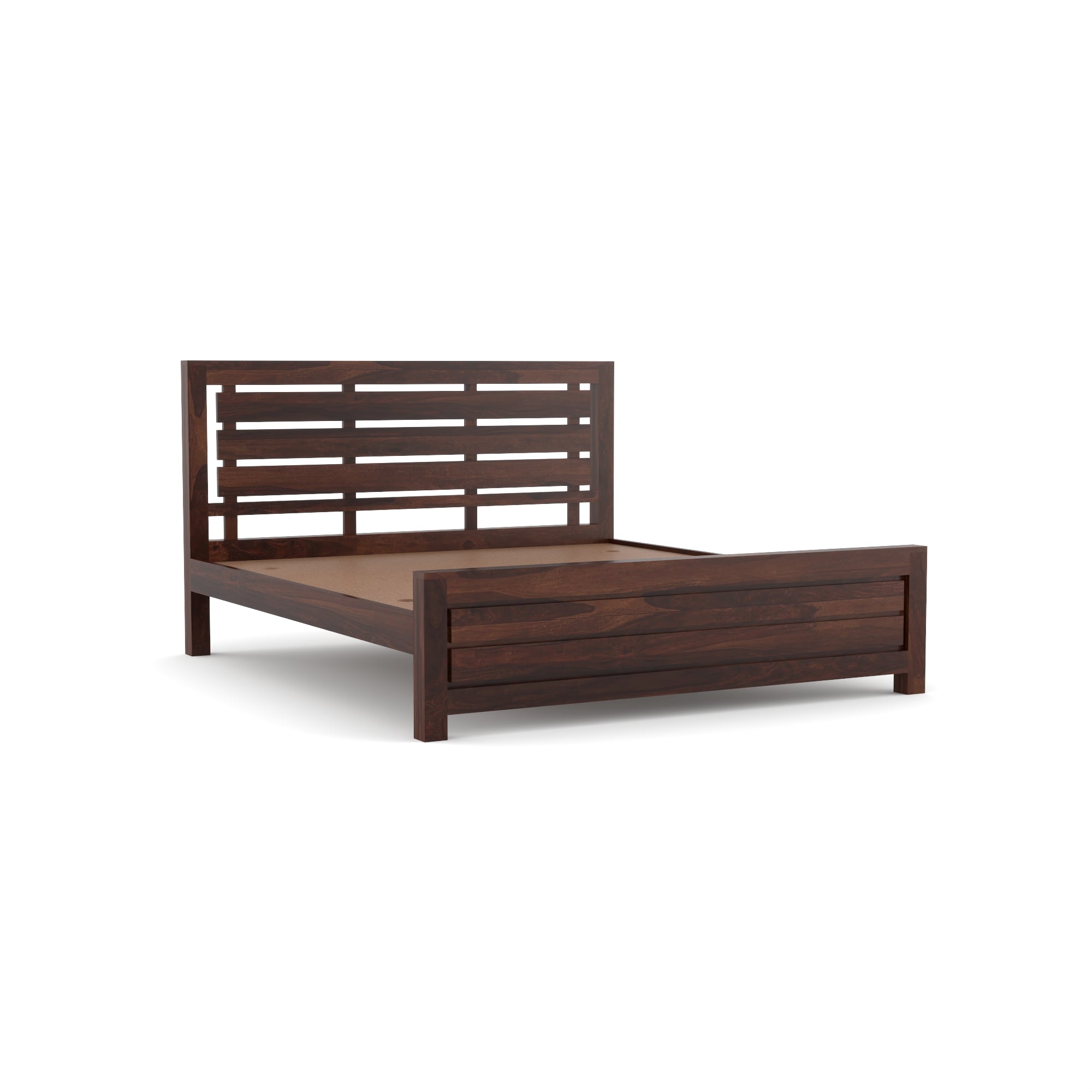 Solid Sheesham Wood king size bed without storage