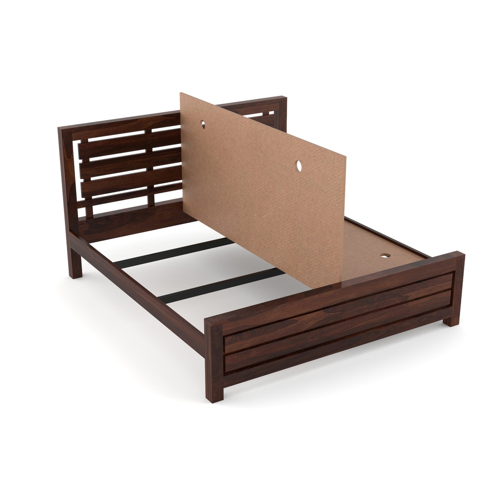 Solid Sheesham Wood king size bed without storage