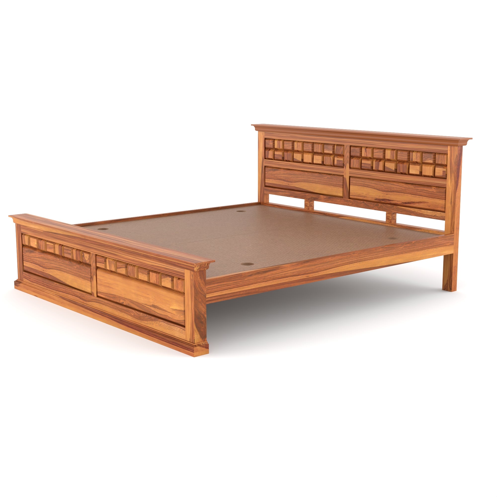 Solid Sheesham Wood queen size Bed without storage