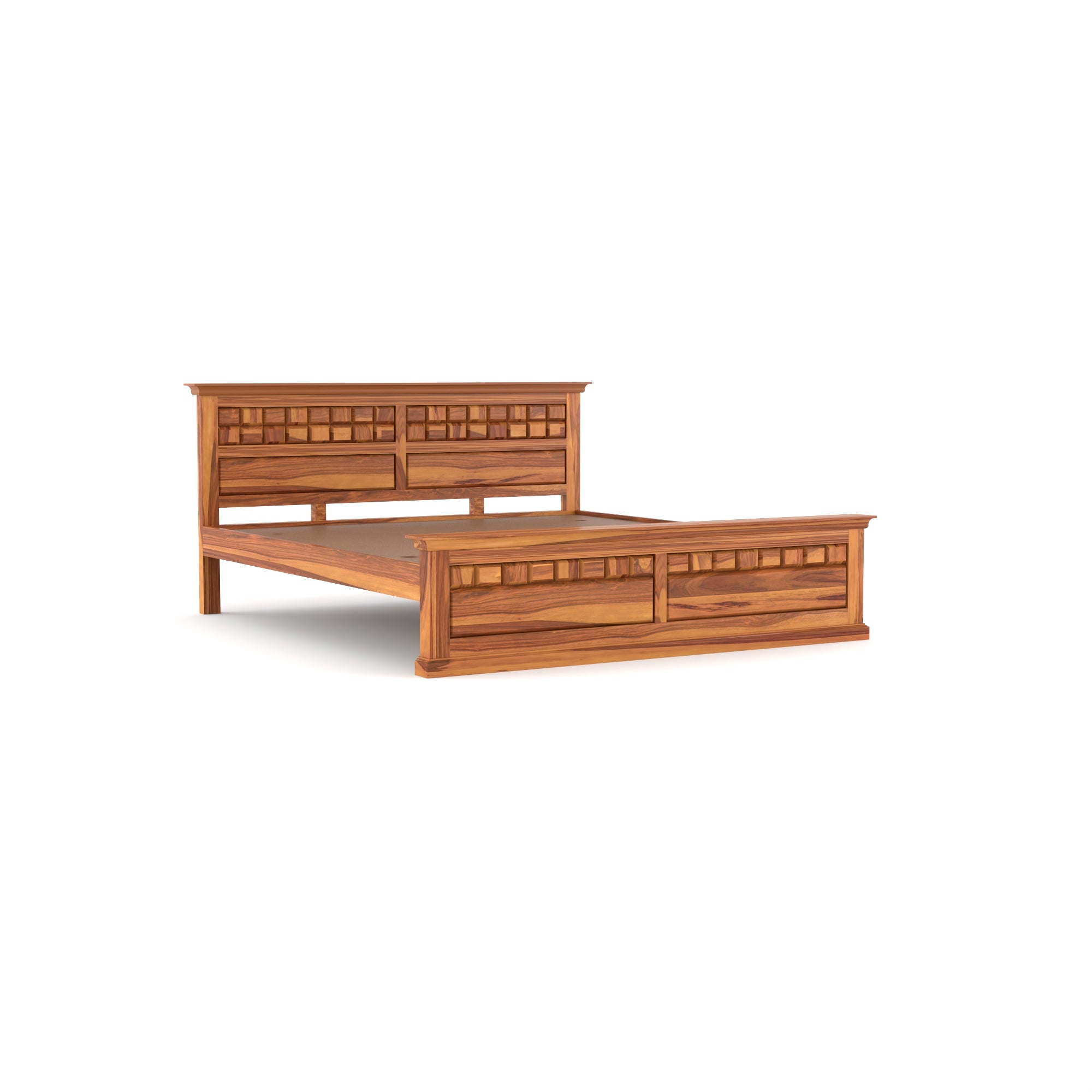 Solid Sheesham Wood queen size Bed without storage