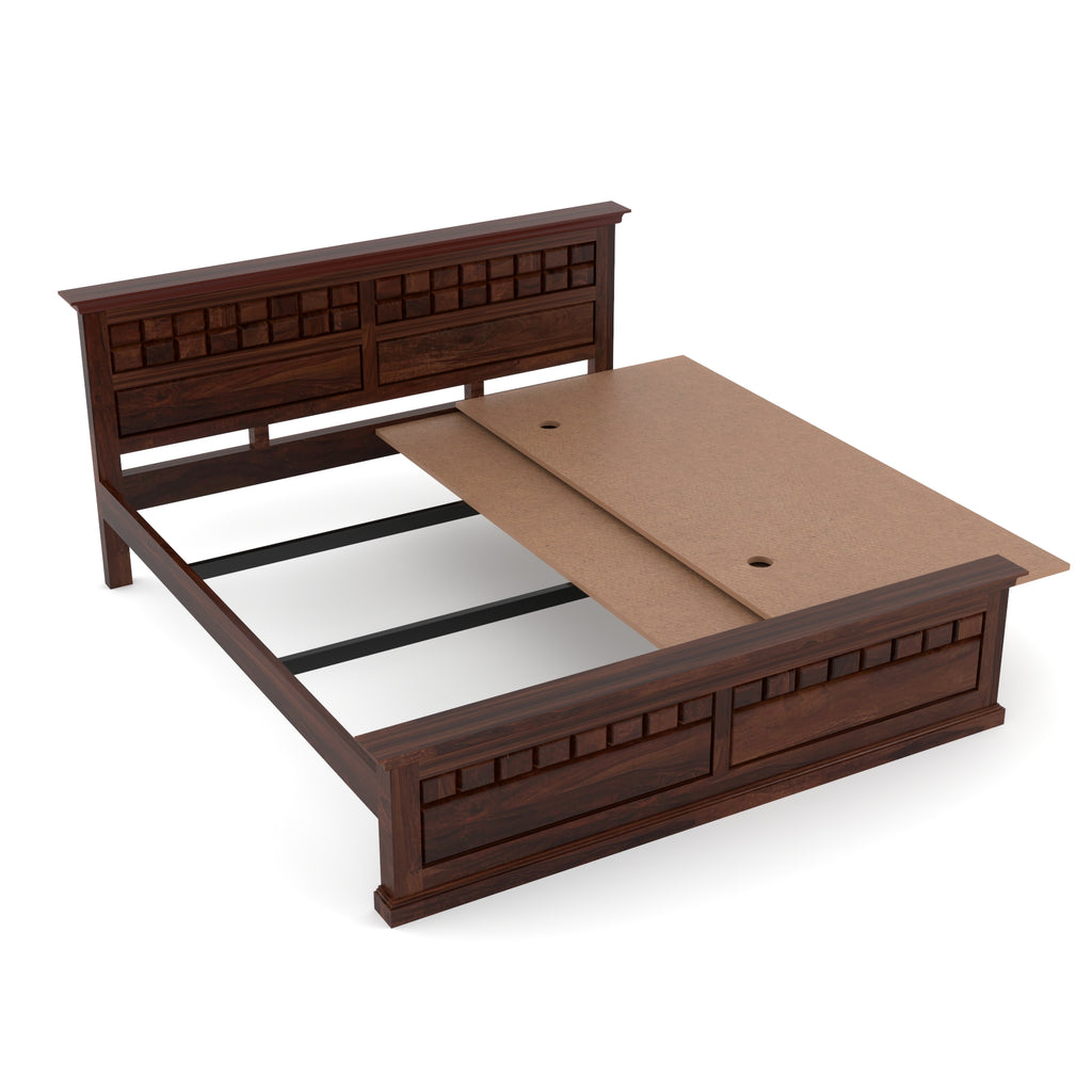 Solid Sheesham Wood queen size Bed without storage