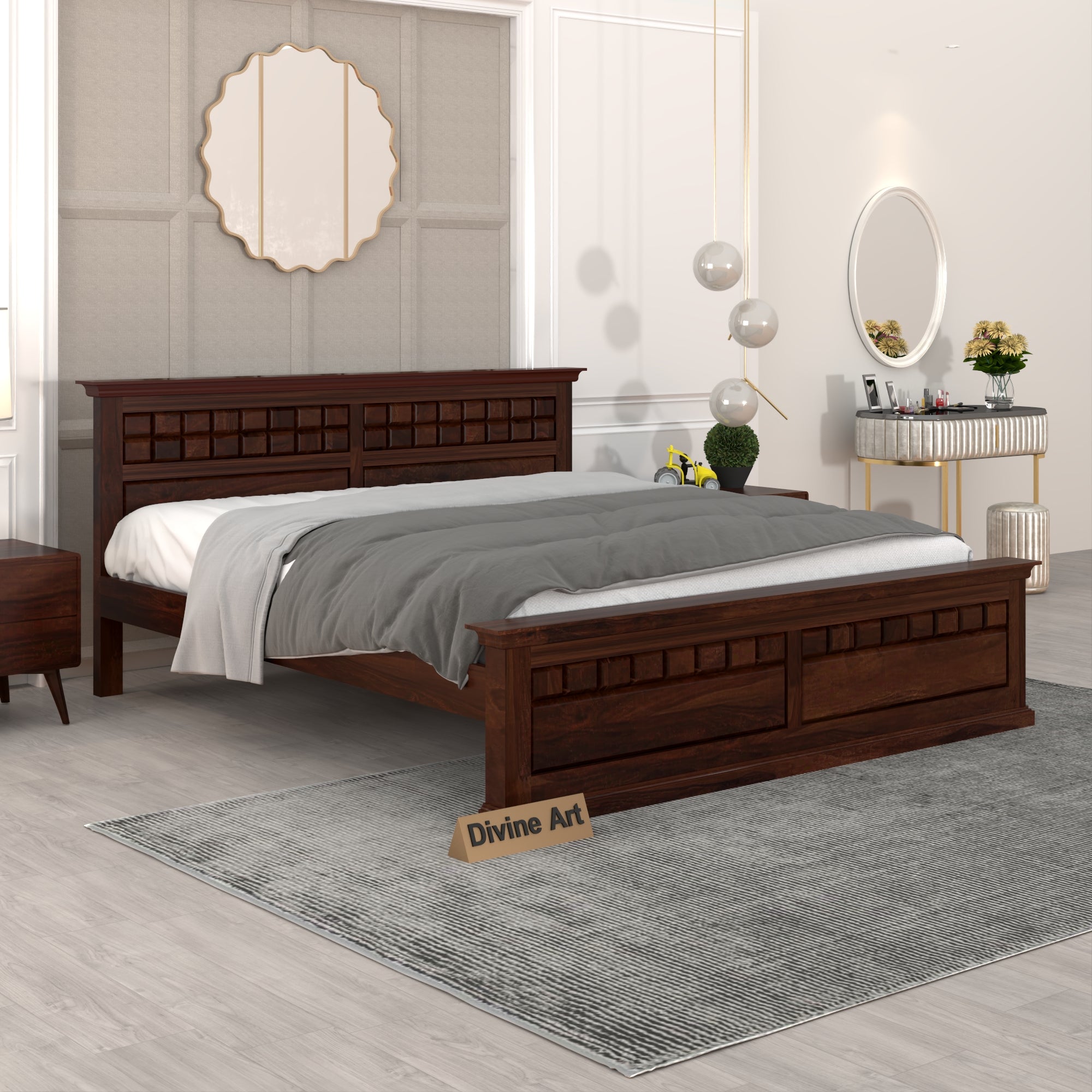Solid Sheesham Wood king size Bed